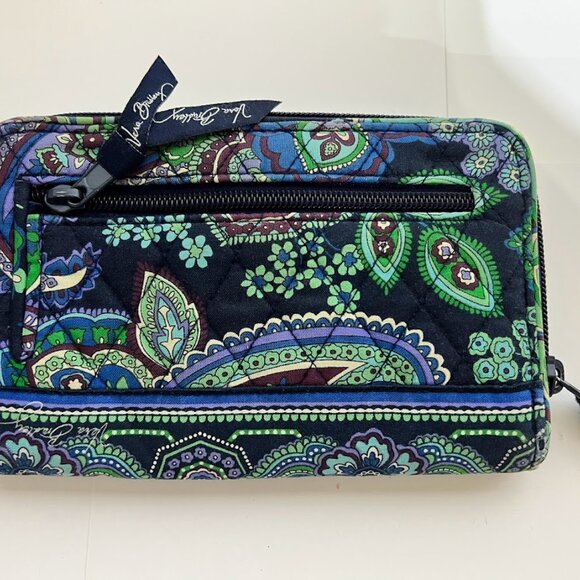 Vera Bradley Retired Rhythm and Blues Turn Lock Style Clutch Wallet Quilted - Picture 3 of 6